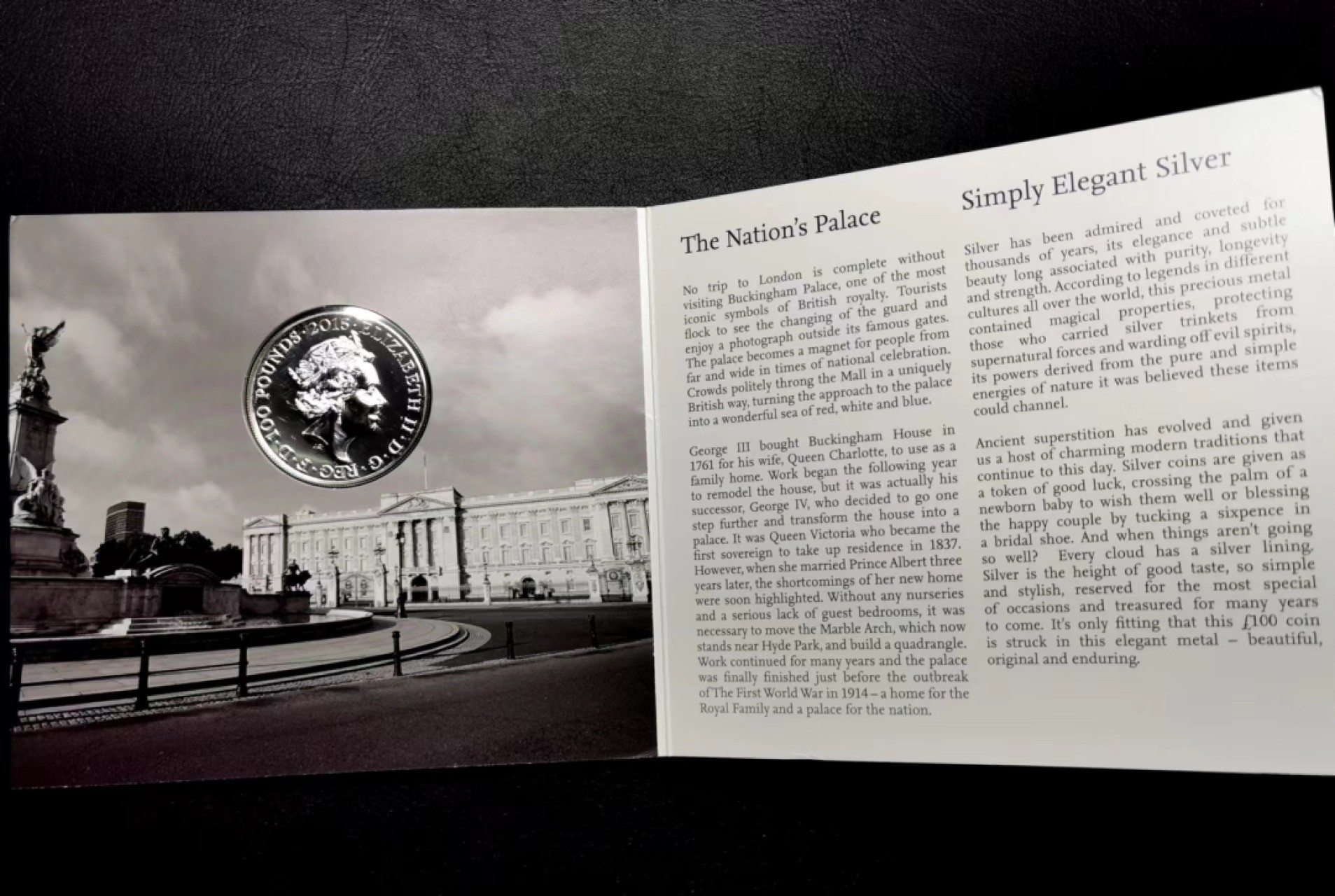 凡希社世界钱币微拍第二百三十四期 2015英国白金汉宫100英镑纪念银币原封