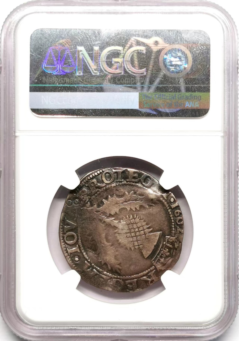 凡希社世界钱币微拍第二百三十四期 1602苏格兰詹姆斯六世Merk银币NGC-FINE