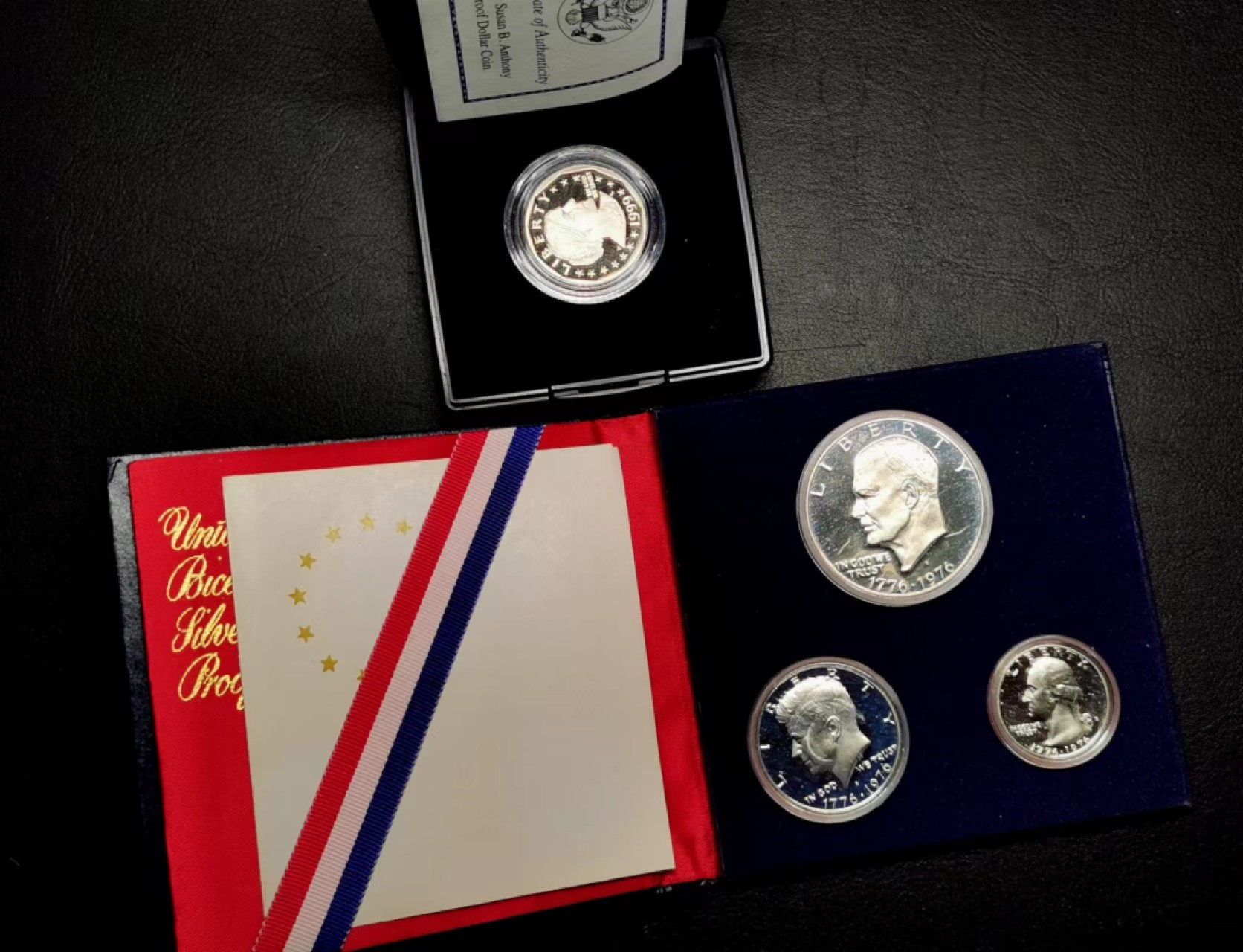 凡希社世界钱币微拍第二百三十四期 1976美国精铸全银套+1999苏珊精铸壹元