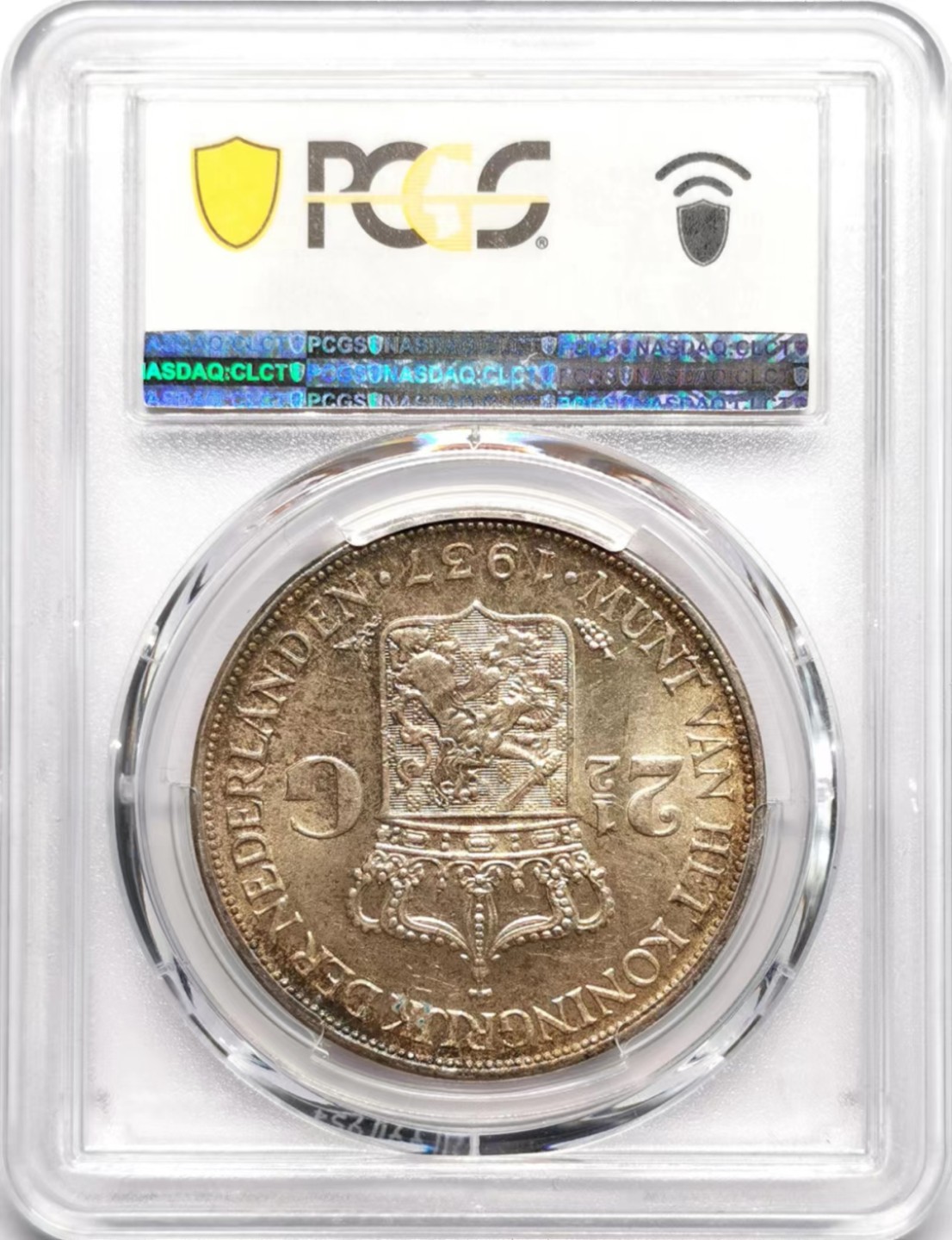 凡希社世界钱币微拍第二百三十四期 1937荷兰威廉敏娜2.5盾大银PCGS-MS61