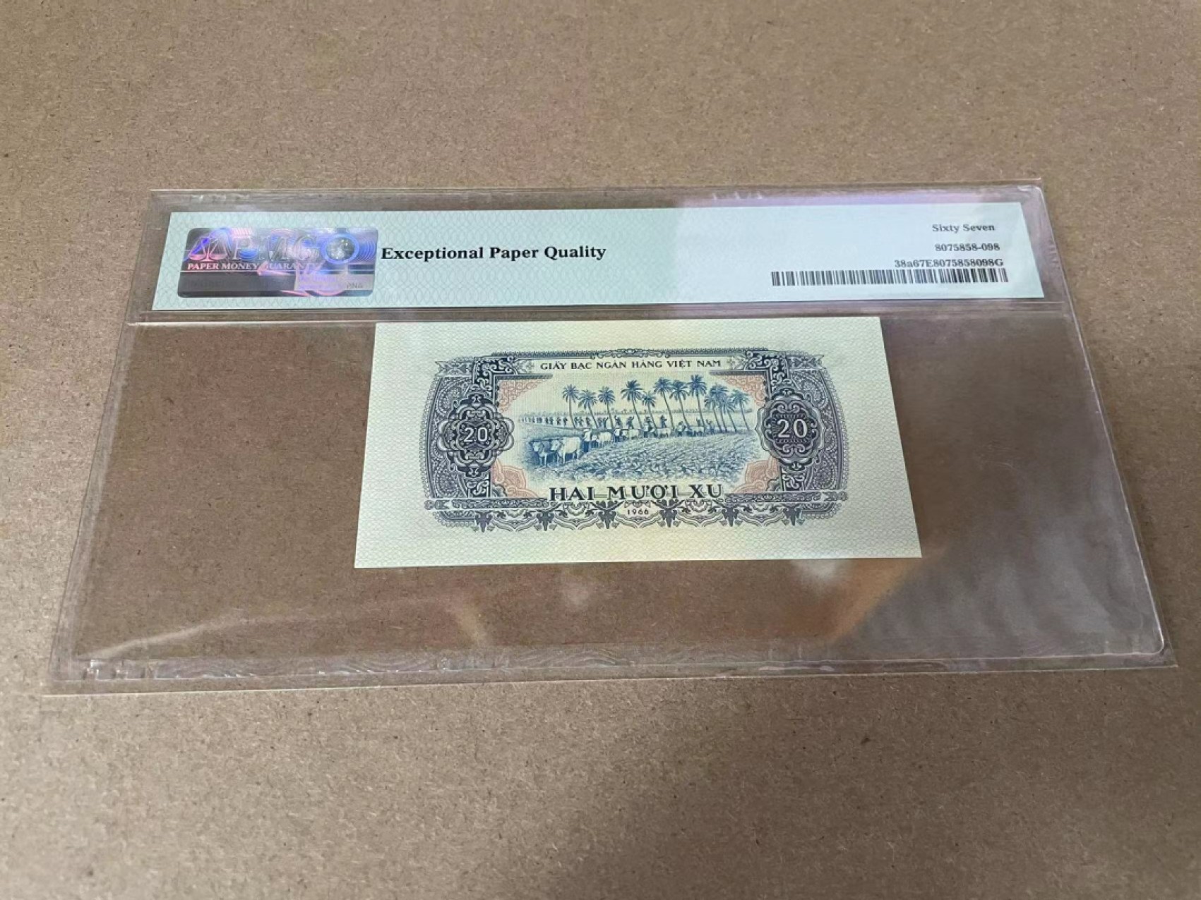 【Blue Auction】✨世界纸币精拍第309期——莫总专场XVII【精】 南越 1966年20徐 PMG67EPQ 高分