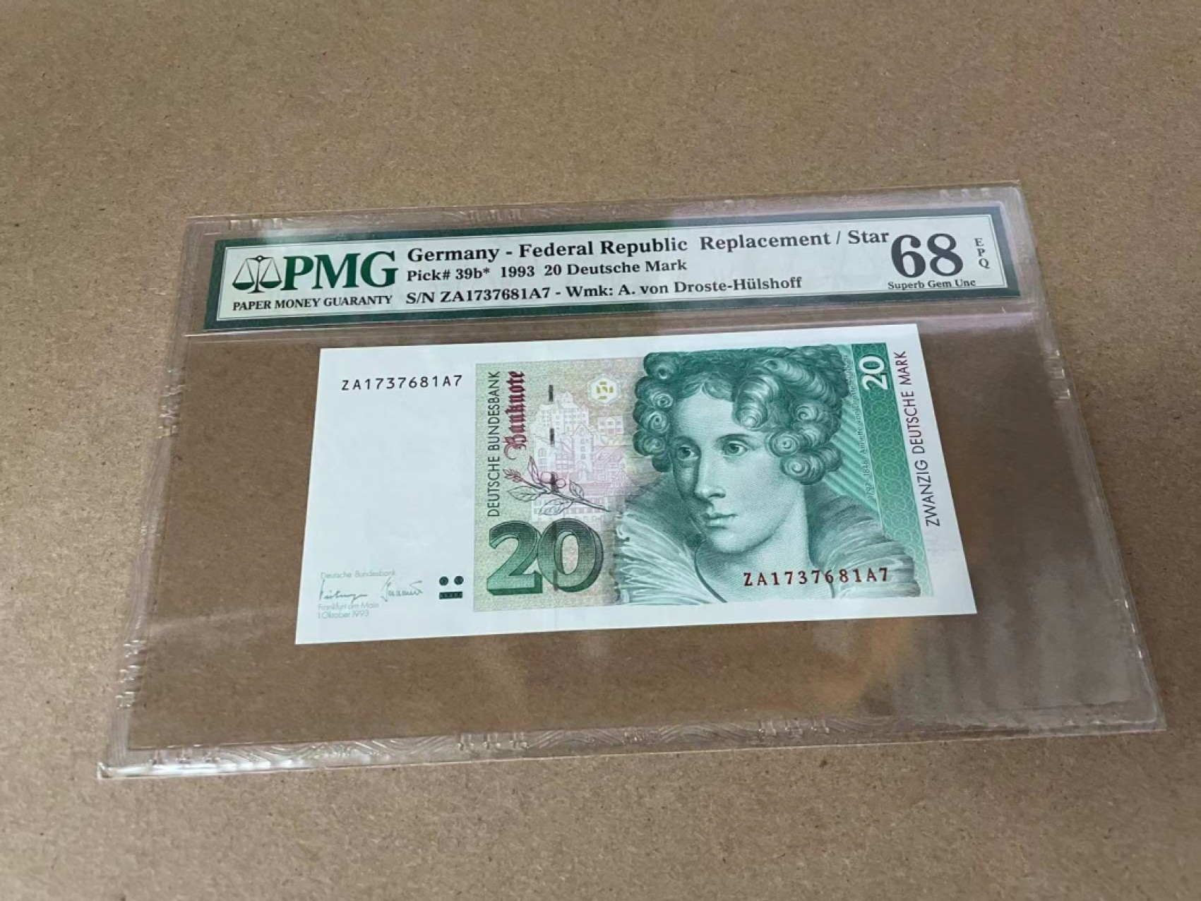 【Blue Auction】✨世界纸币精拍第309期——莫总专场XVII【精】 【补号高分】德国 1993年20马克 PMG68EPQ 