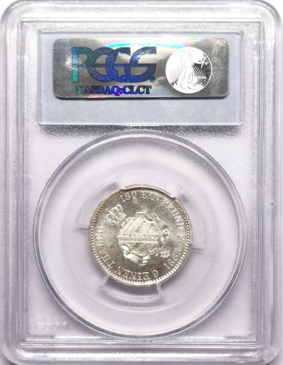 凡希社世界钱币微拍第二百三十四期 1865B萨克森1/6泰勒PCGS-MS64原色银光！