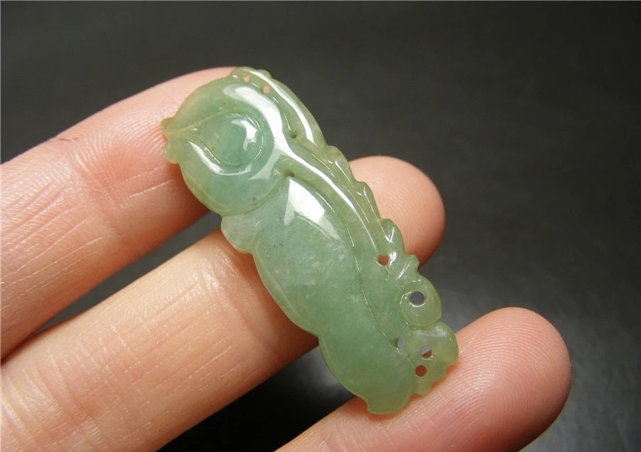 ｜冷门出品｜精选专拍·第贰拾壹场· 冰种晴水绿翡翠圆雕花卉大坠｜配证书