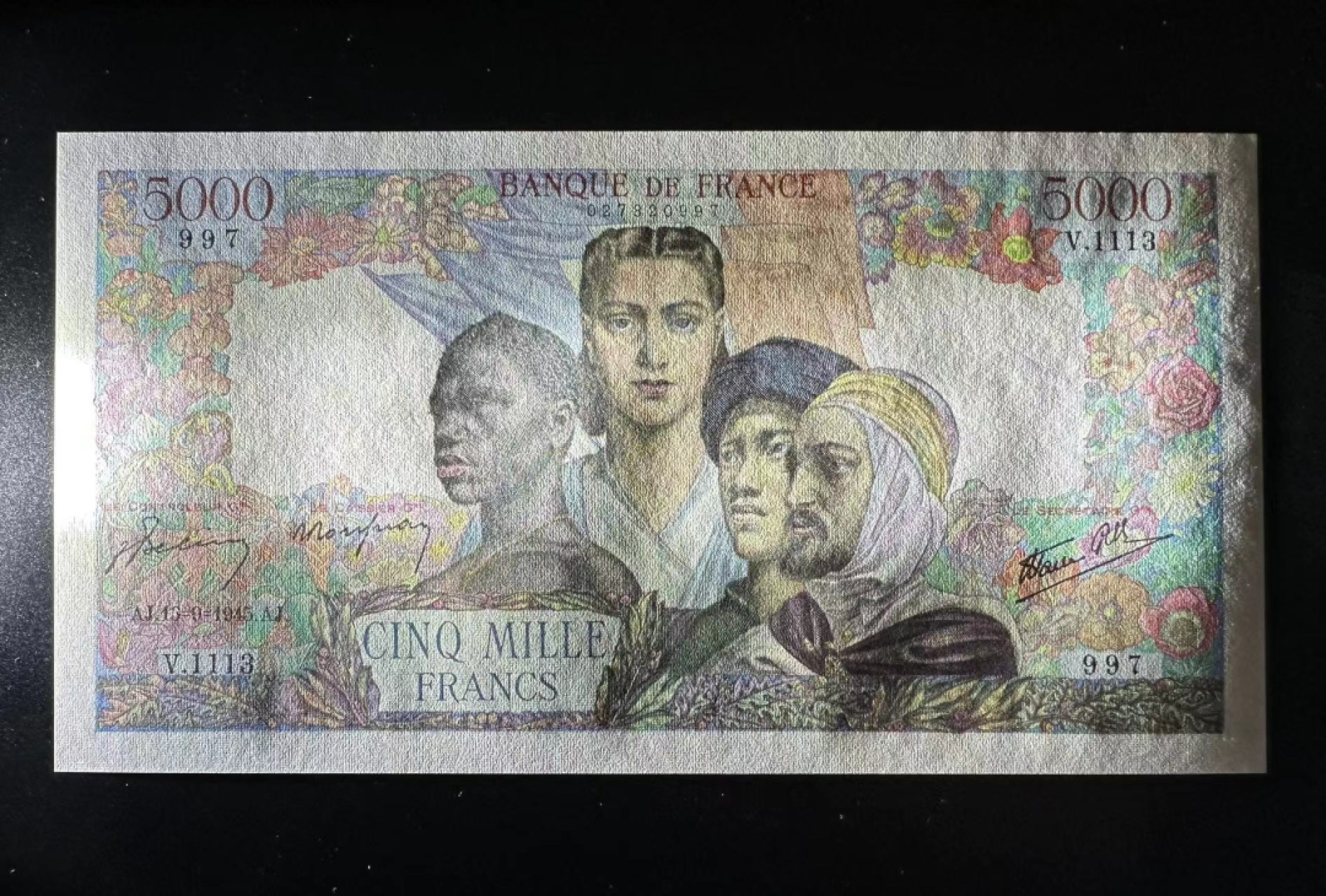 【Blue Auction】✨世界纸币精拍第309期——莫总专场XVII【精】 法国 1945年5000法郎 大团结 UNC-