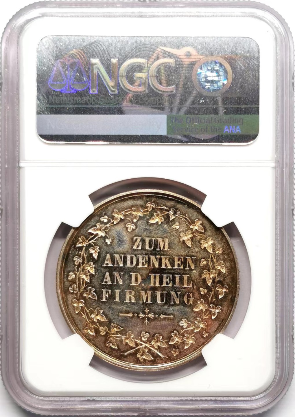 凡希社世界钱币微拍第二百三十四期 十九世纪德国天主教坚信礼纪念银章NGC-MS62