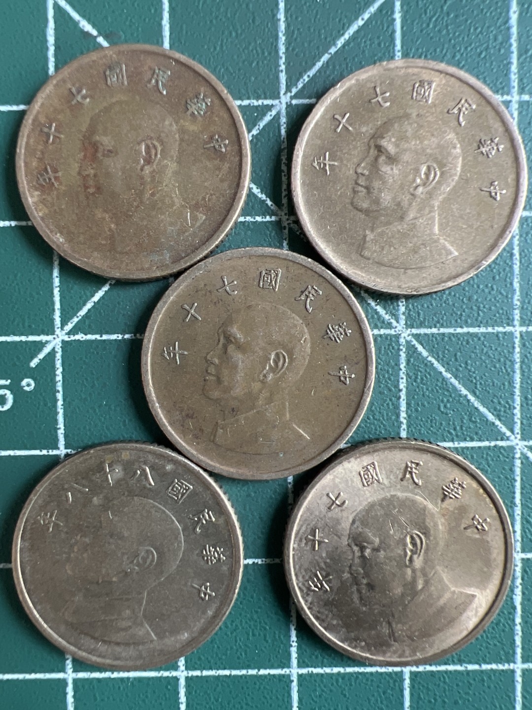 泡泡堂第285期  世界硬币 （无押金，捡漏，全场20包邮，偏远地区除外，接收代拍业务） 民国一元五枚