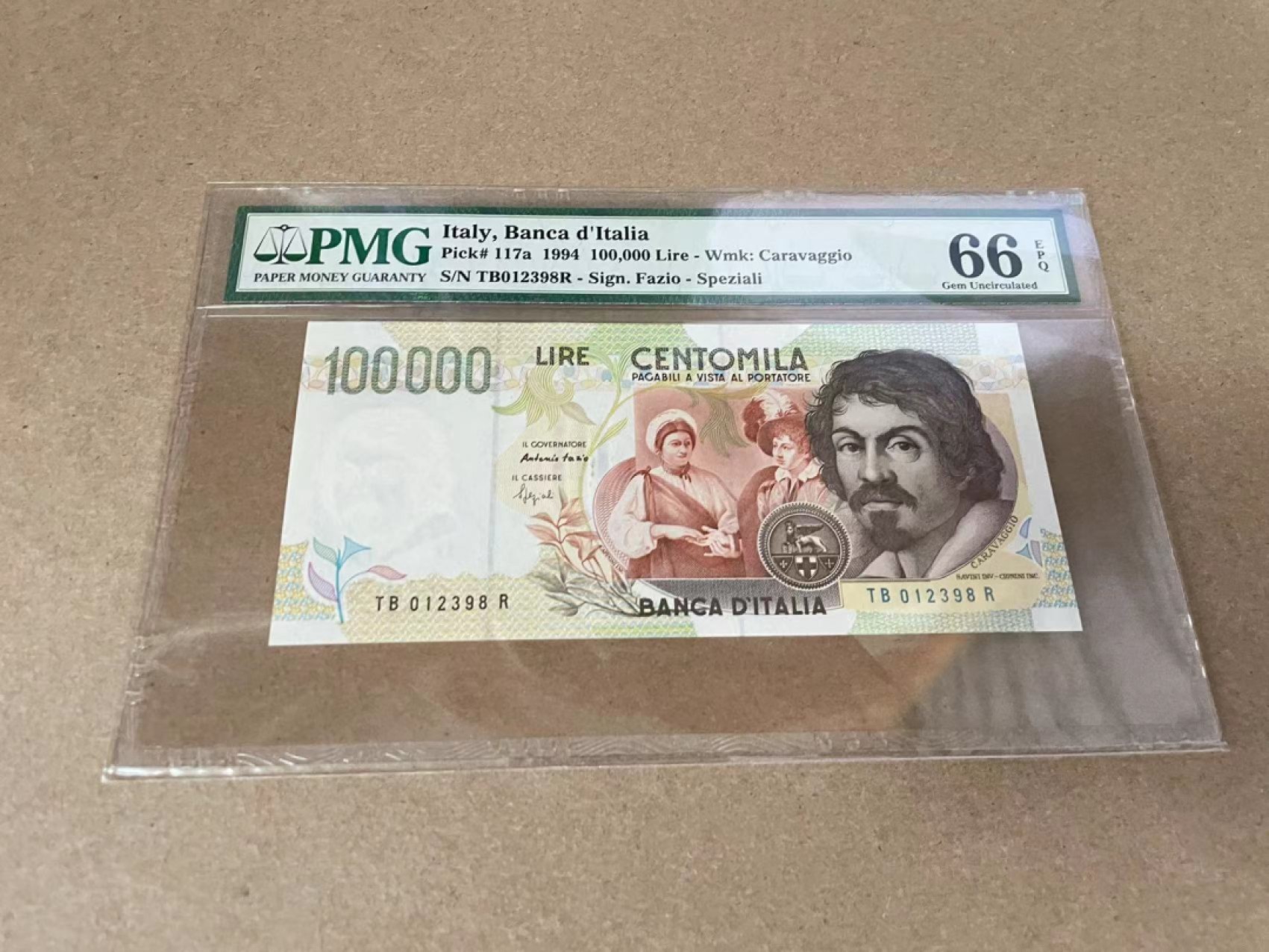 【Blue Auction】✨世界纸币精拍第309期——莫总专场XVII【精】 意大利 1994年10万里拉 PMG66EPQ 