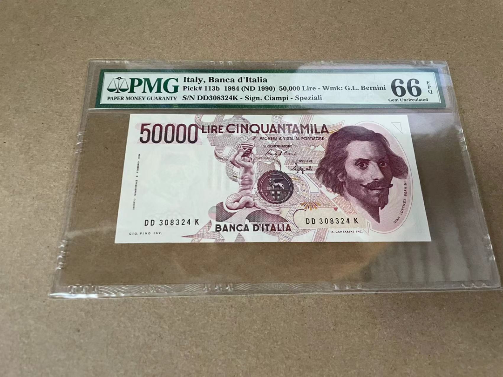 【Blue Auction】✨世界纸币精拍第309期——莫总专场XVII【精】 【b版】意大利 1984年5万里拉 PMG66EPQ 