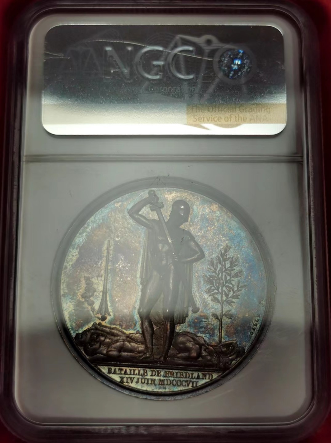 凡希社世界钱币微拍第二百三十四期 荐！1807法国拿破仑弗里德兰战役纪念银章NGC-MS63五彩罕见品种！