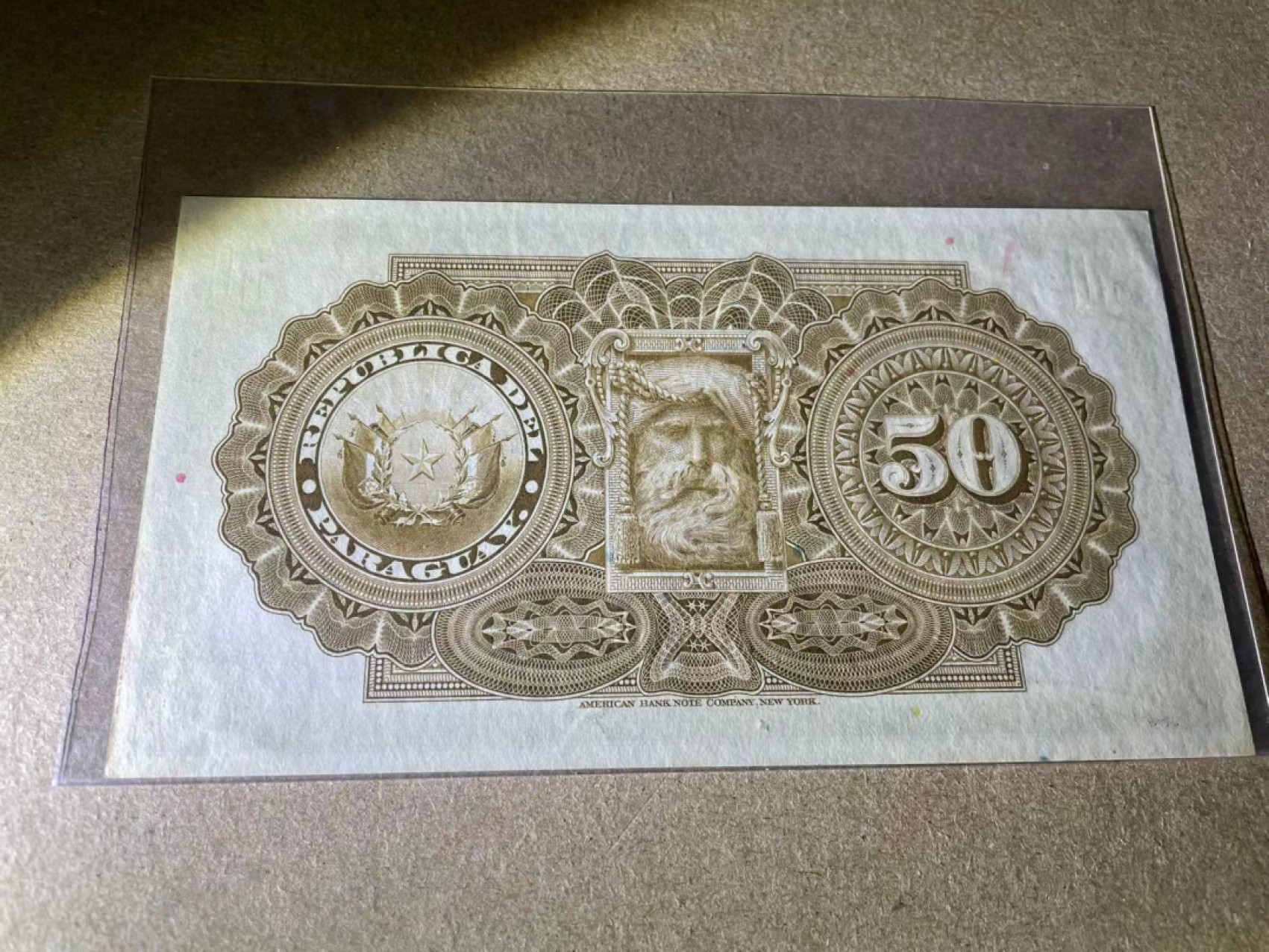 【Blue Auction】✨世界纸币精拍第309期——莫总专场XVII【精】 【A冠无47】巴拉圭 早期 1923年50比索 实钞少见 UNC-