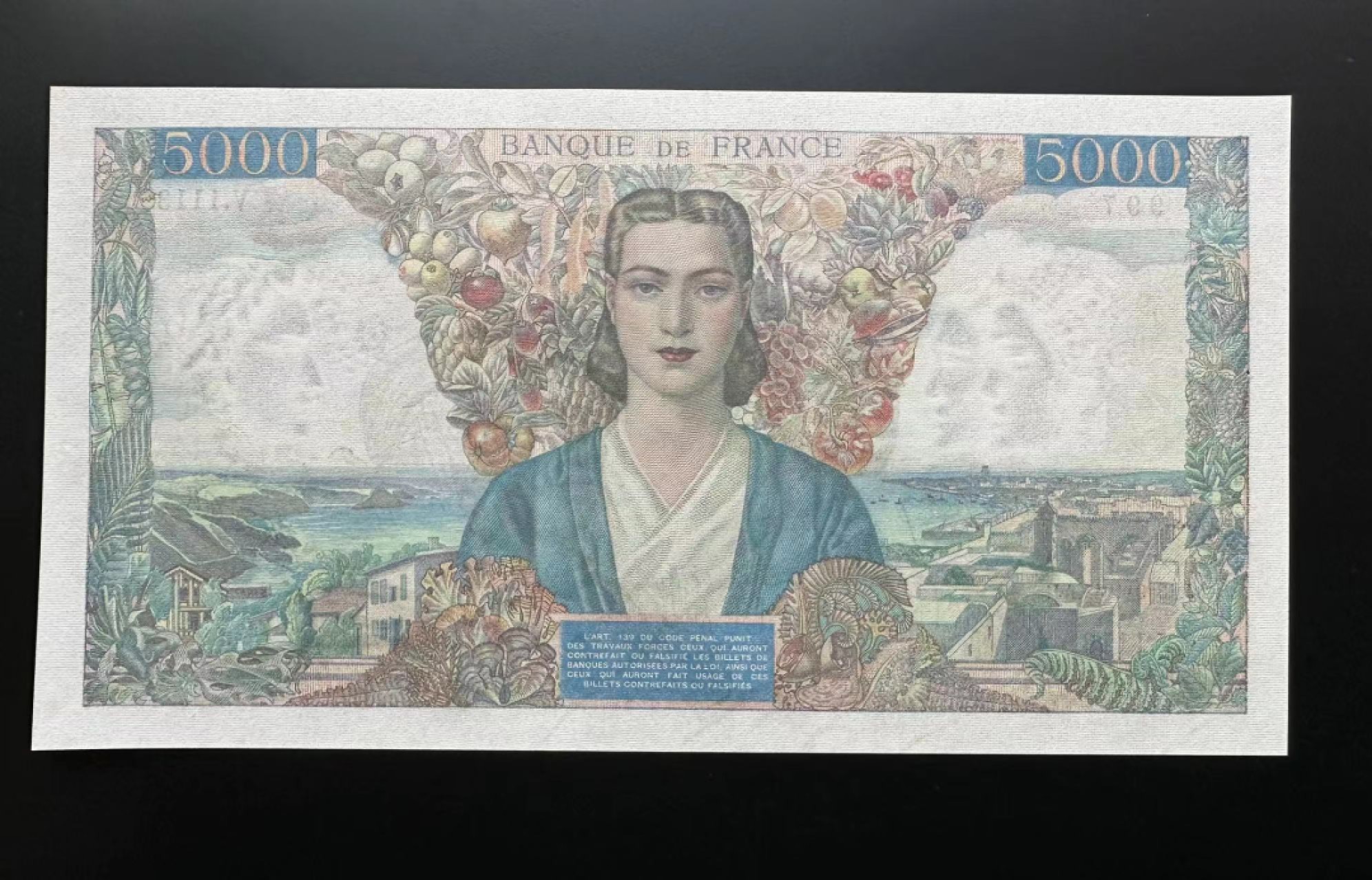 【Blue Auction】✨世界纸币精拍第309期——莫总专场XVII【精】 法国 1945年5000法郎 大团结 UNC-