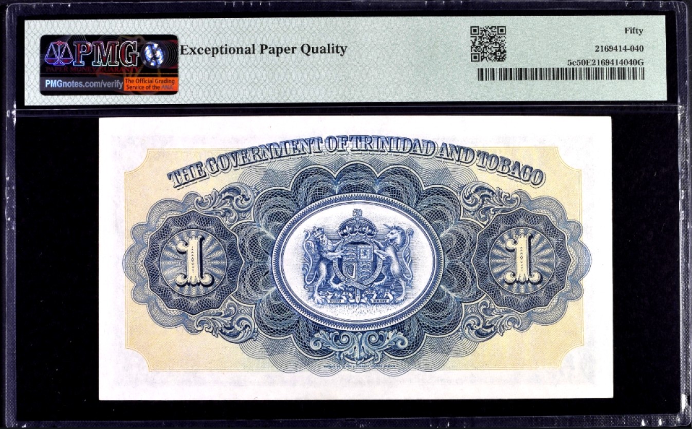 【Blue Auction】✨世界纸币精拍第309期——莫总专场XVII【精】 特立尼达和多巴哥 早期 1942-43年1元 PMG50EPQ 风景唯美 原票状态佳