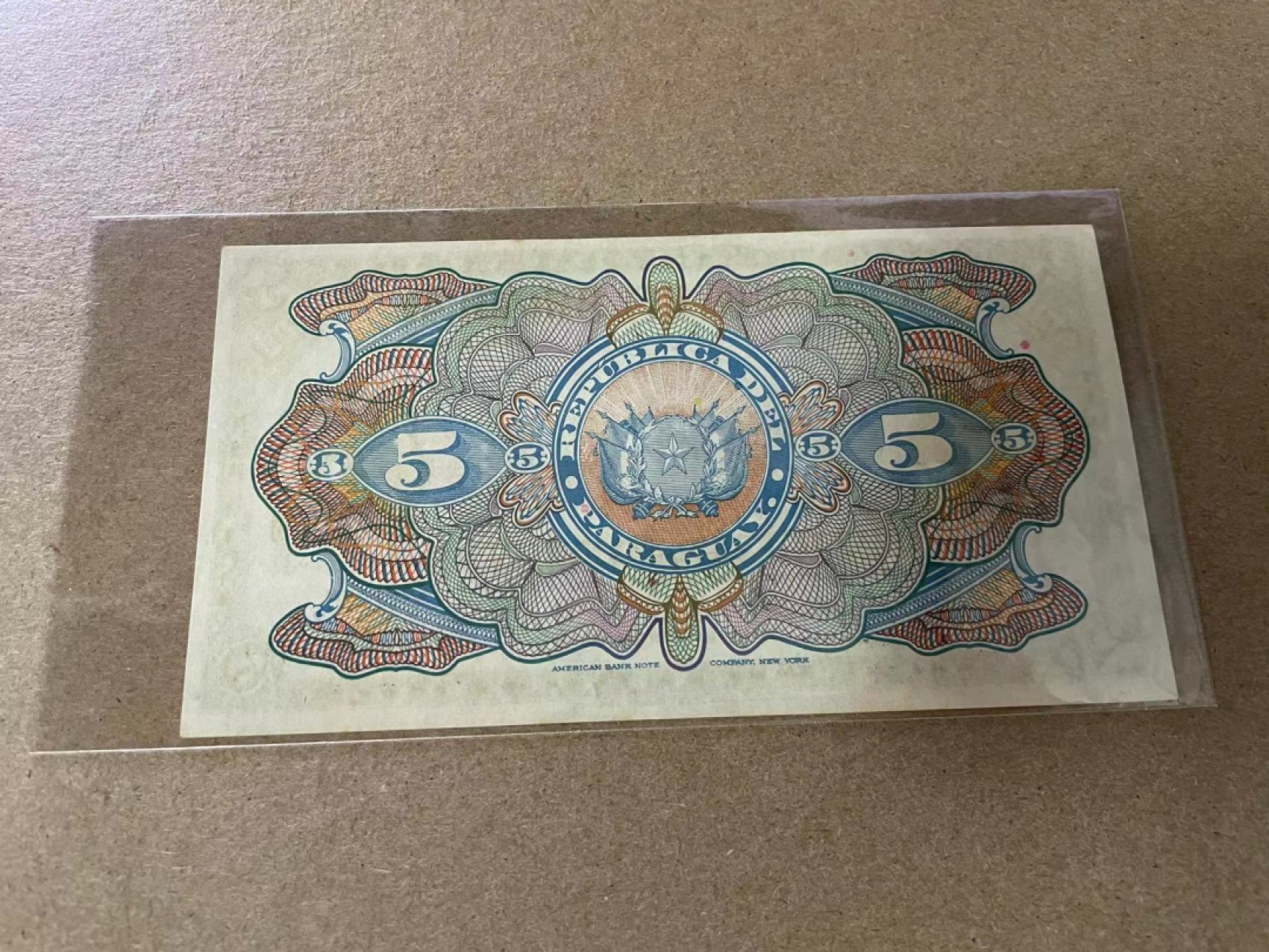 【Blue Auction】✨世界纸币精拍第309期——莫总专场XVII【精】 【A冠无47】巴拉圭 早期 1923年5比索 实钞少见 风景唯美 UNC （荧光下一个小点）