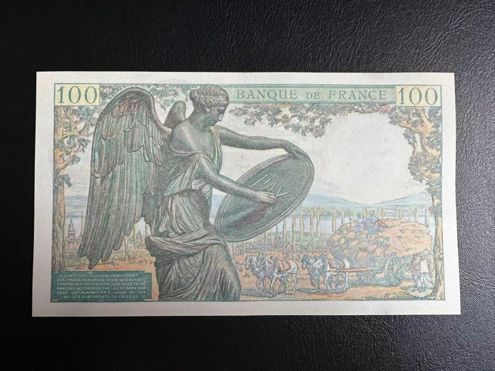 【Blue Auction】✨世界纸币精拍第309期——莫总专场XVII【精】 法国 1942年100法郎 笛卡尔 AU+无针孔