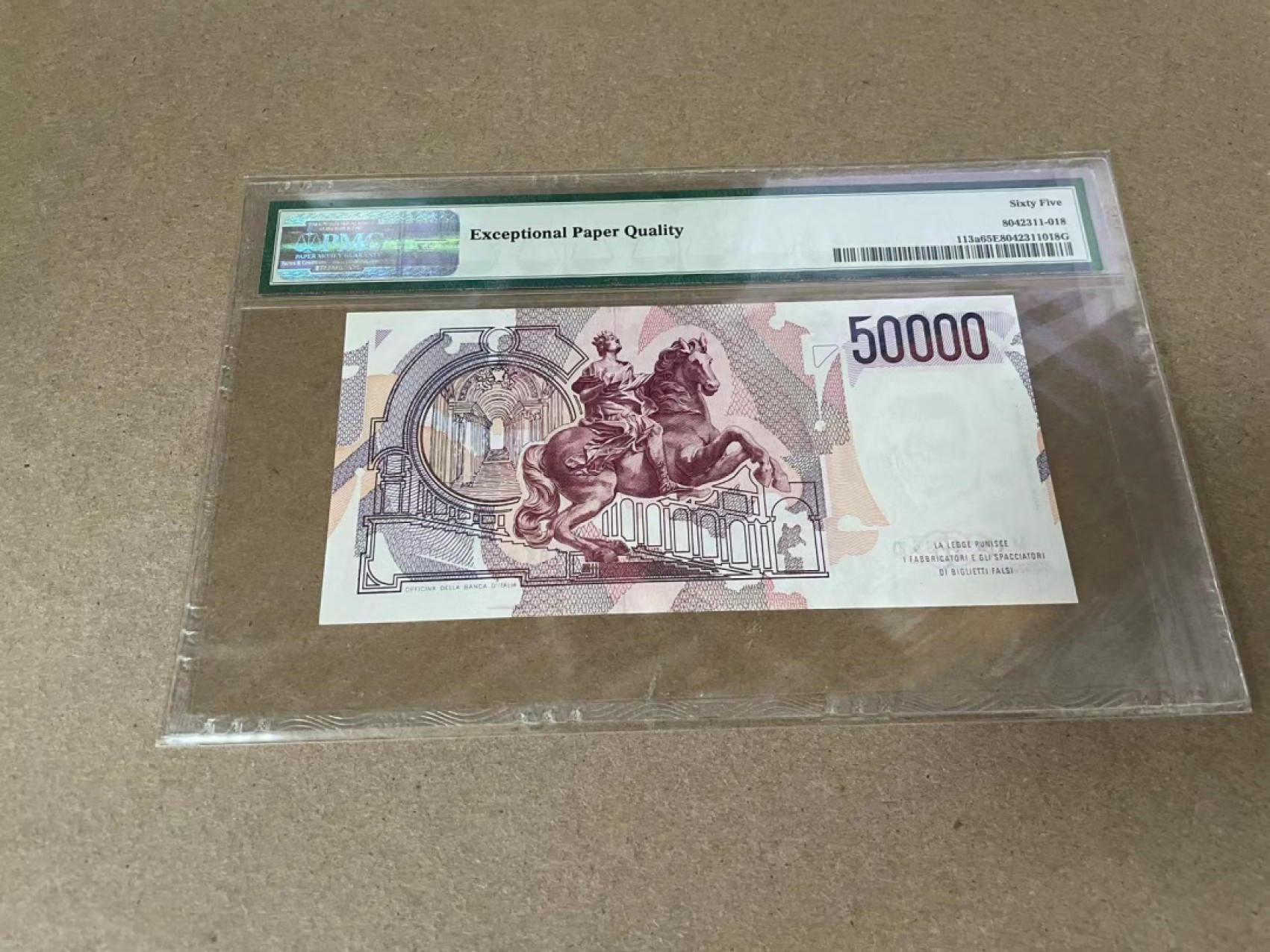 【Blue Auction】✨世界纸币精拍第309期——莫总专场XVII【精】 【a版】意大利 1984年5万里拉 PMG65EPQ 