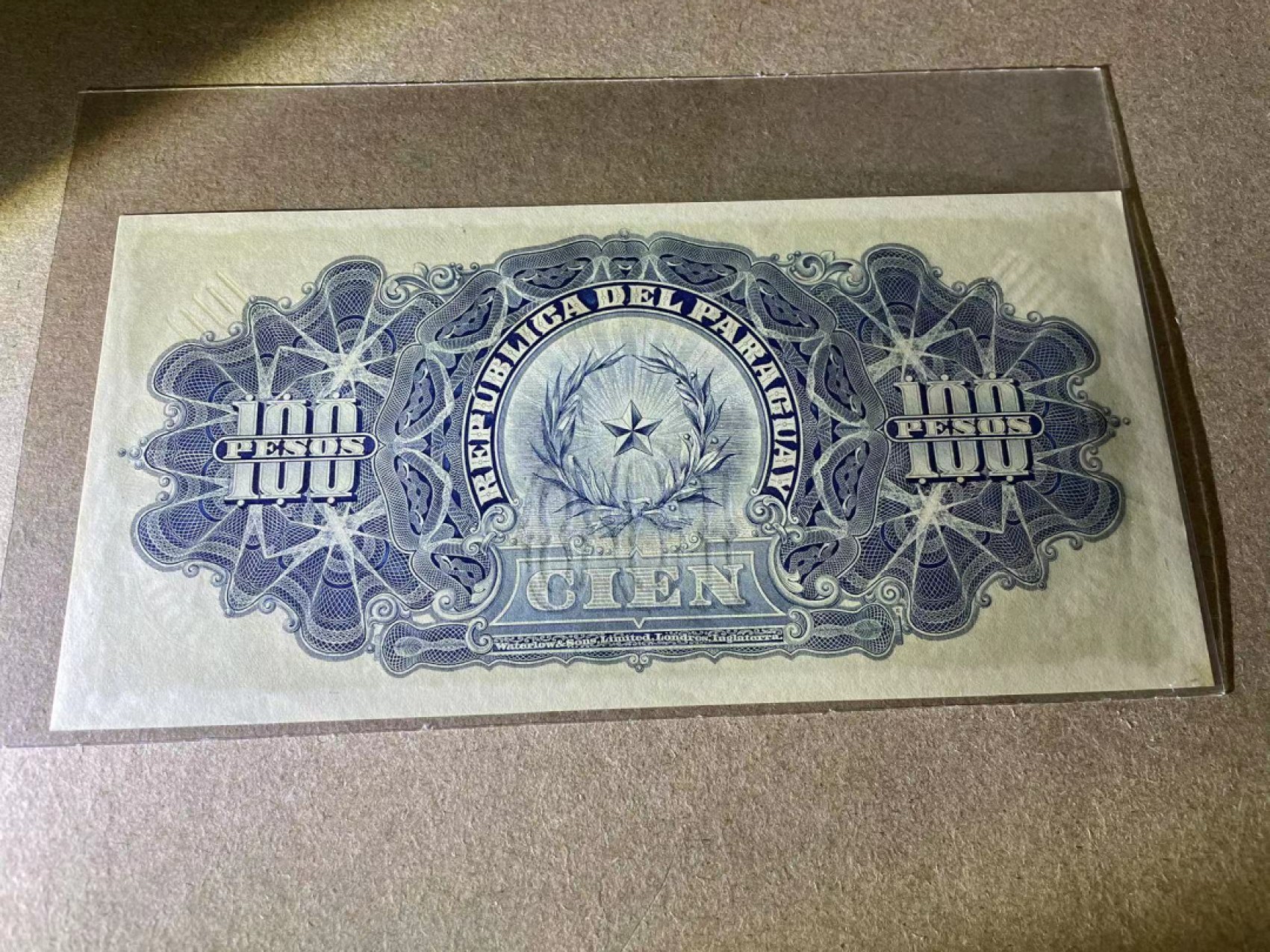 【Blue Auction】✨世界纸币精拍第309期——莫总专场XVII【精】 【千位小号】巴拉圭 早期 1907年100比索  UNC-