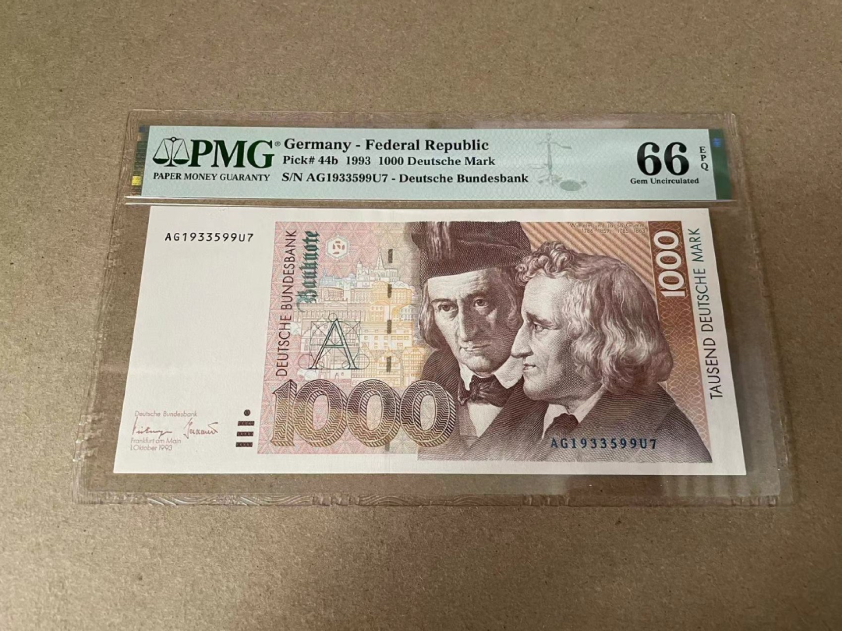【Blue Auction】✨世界纸币精拍第309期——莫总专场XVII【精】 【无47】德国 1993年1000马克 格林兄弟 PMG66EPQ 