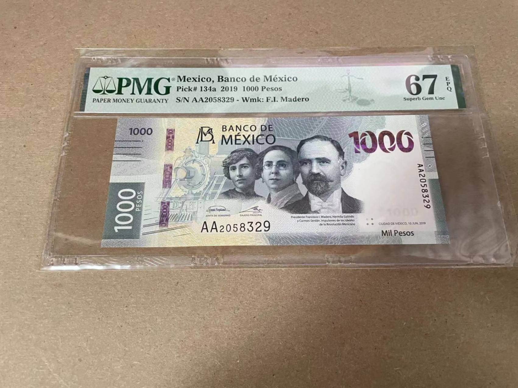 【Blue Auction】✨世界纸币精拍第309期——莫总专场XVII【精】 【AA无47】墨西哥 2019年1000比索 PMG67EPQ 
