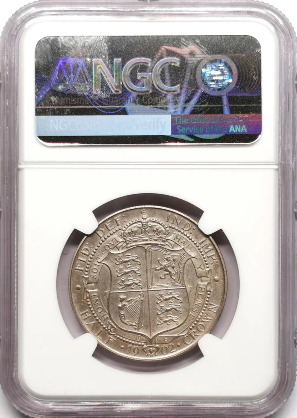 凡希社世界钱币微拍第二百三十四期 1902英国爱七精铸半克朗NGC-PF64MATTE