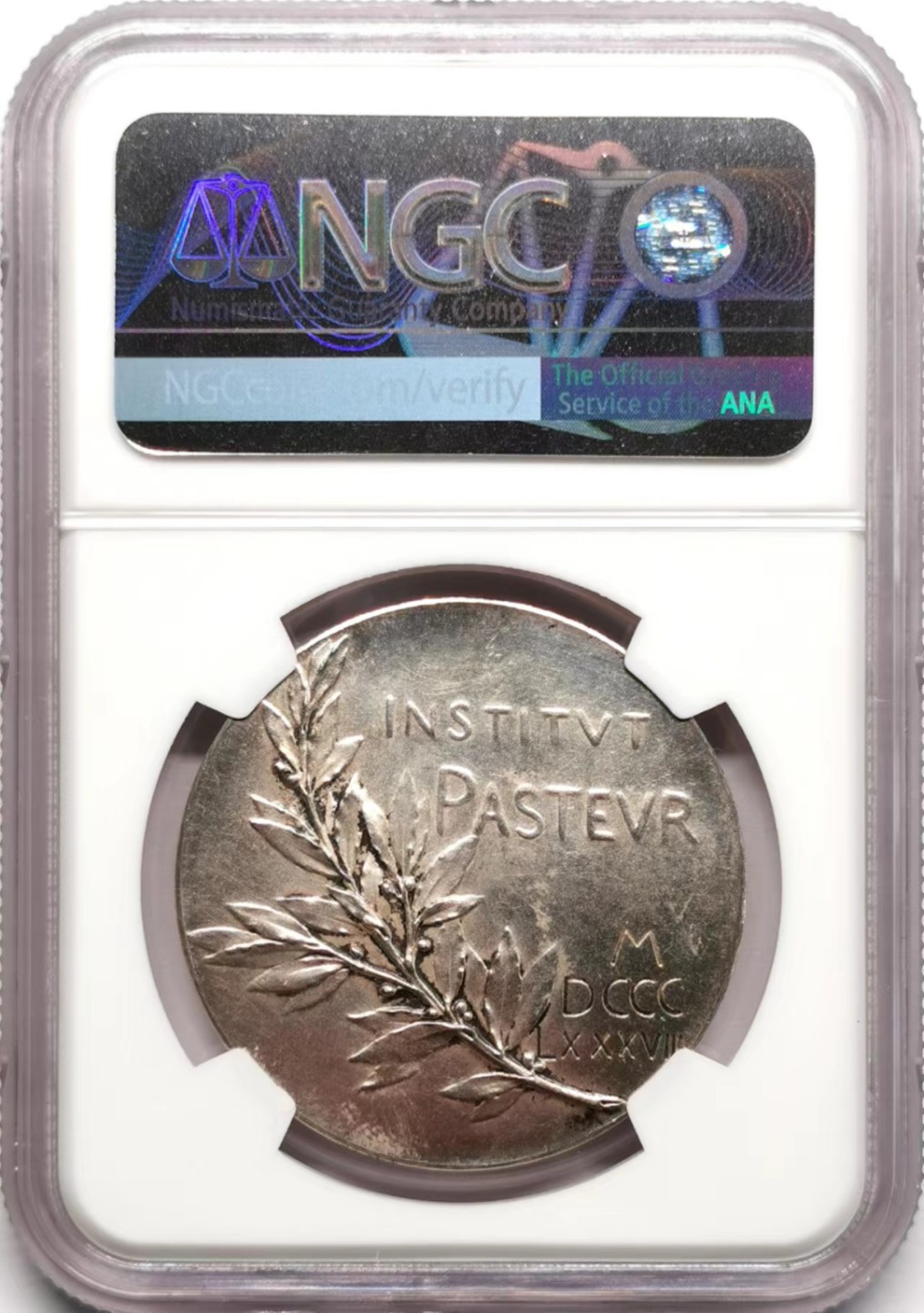 凡希社世界钱币微拍第二百三十四期 1888法国疫苗之父巴斯德纪念银章NGC-AUD