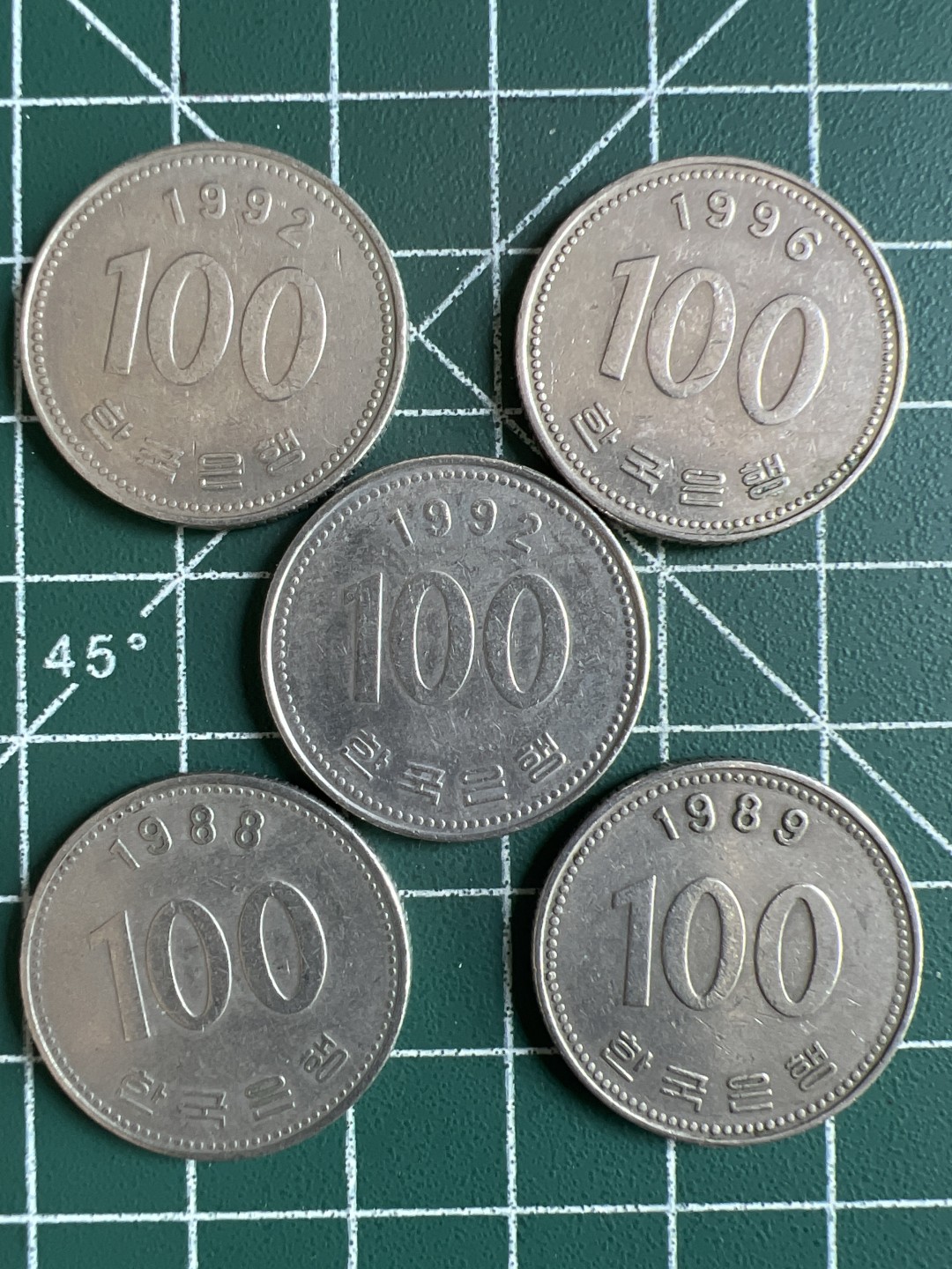 泡泡堂第285期  世界硬币 （无押金，捡漏，全场20包邮，偏远地区除外，接收代拍业务） 韩国100元五枚