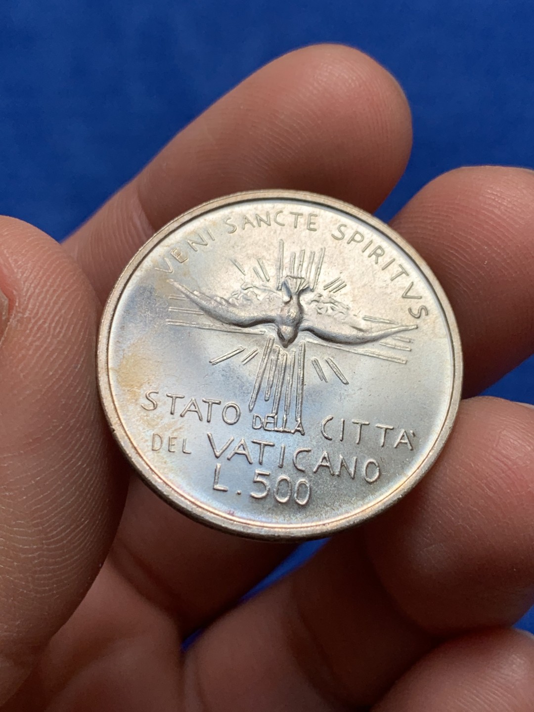 《竞宝斋》第149场-周日，周一，周四 3场 (全场包邮) 梵蒂冈1978年 缺位500里拉 银币 两枚好品