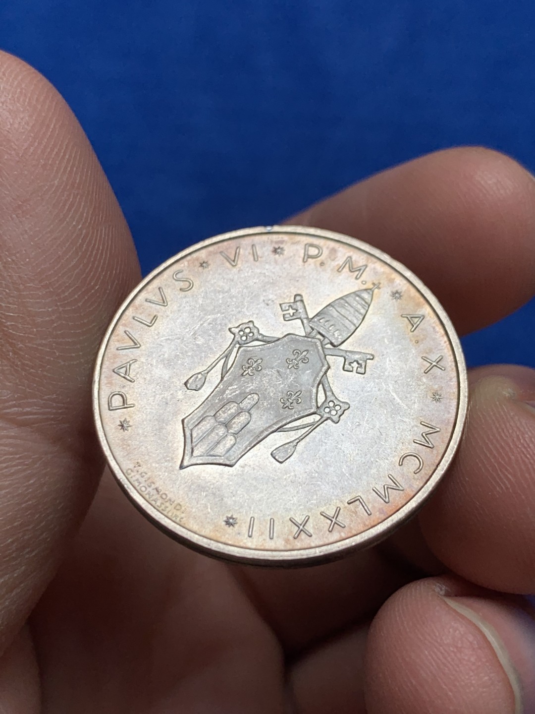 《竞宝斋》第149场-周日，周一，周四 3场 (全场包邮) 梵蒂冈银币两枚，葡萄500里拉+小船5里拉