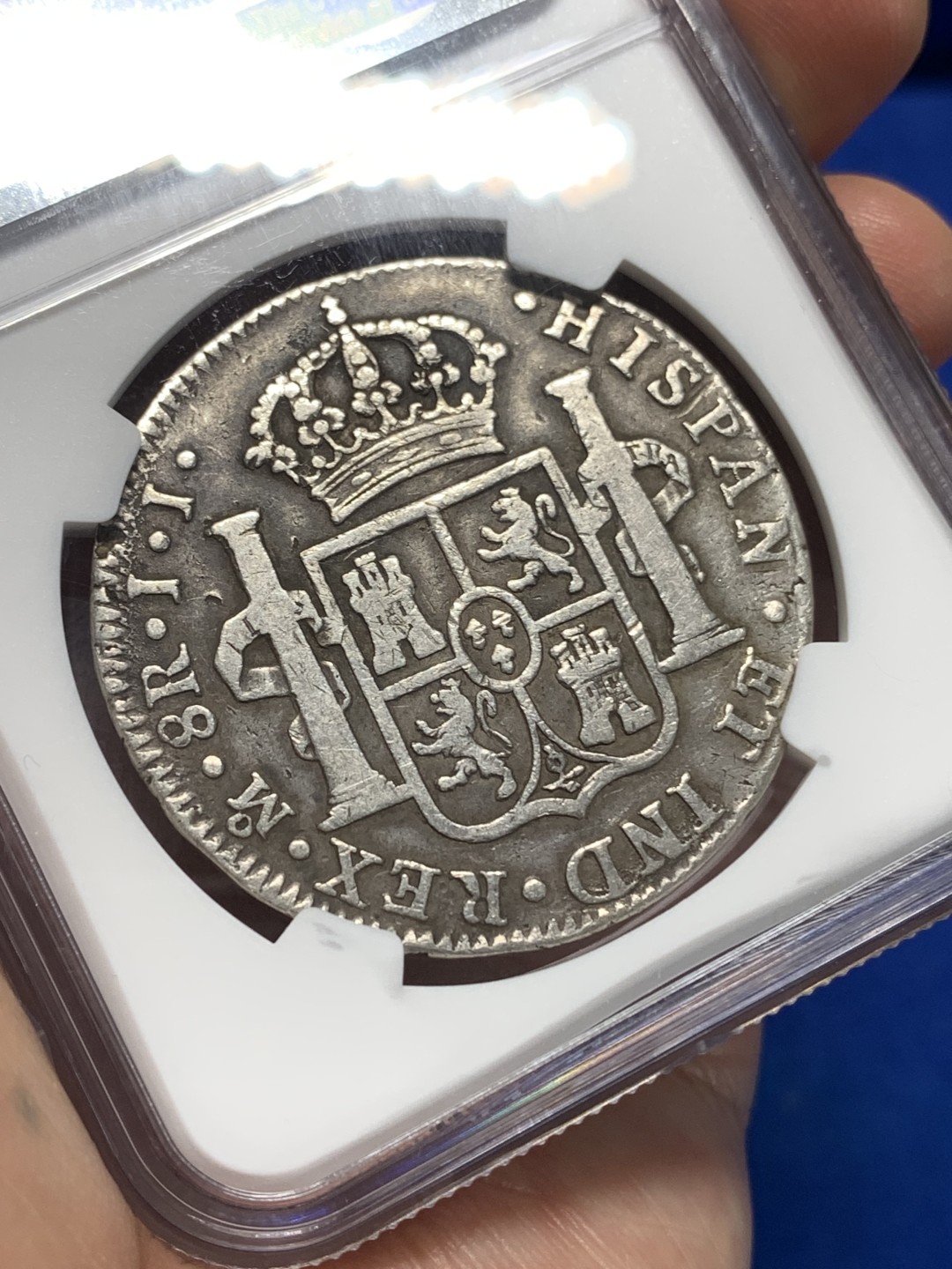 《竞宝斋》第149场-周日，周一，周四 3场 (全场包邮) NGC-VF  墨西哥 1821年 费七 8R 双柱大银币 流通品相 原味熟美