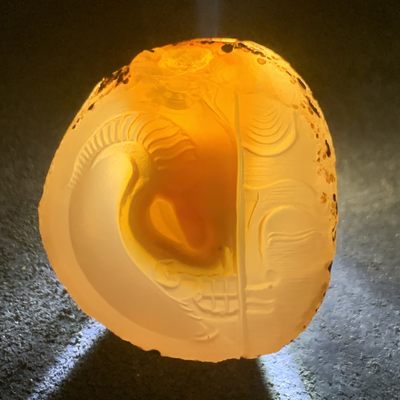 精美亚光蒙料战国红玛瑙高润度原皮雕刻一念之间吊坠一个 精美亚光蒙料战国红玛瑙高润度原皮雕刻一念之间吊坠一个