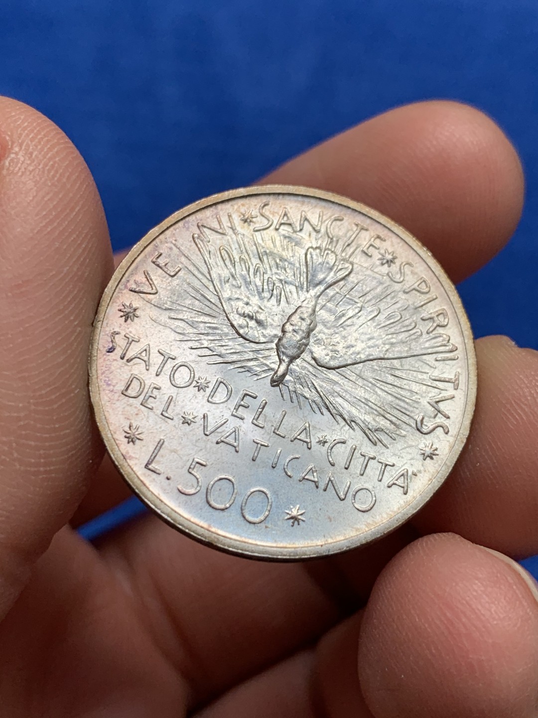 《竞宝斋》第149场-周日，周一，周四 3场 (全场包邮) 梵蒂冈1978年 缺位500里拉 银币 两枚好品