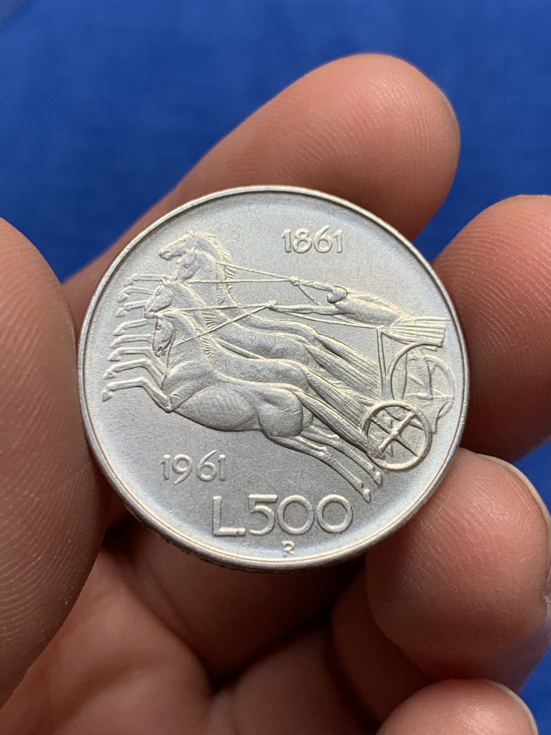 《竞宝斋》第149场-周日，周一，周四 3场 (全场包邮) 意大利银币两枚，但丁500里拉+迁都一百周年500里拉