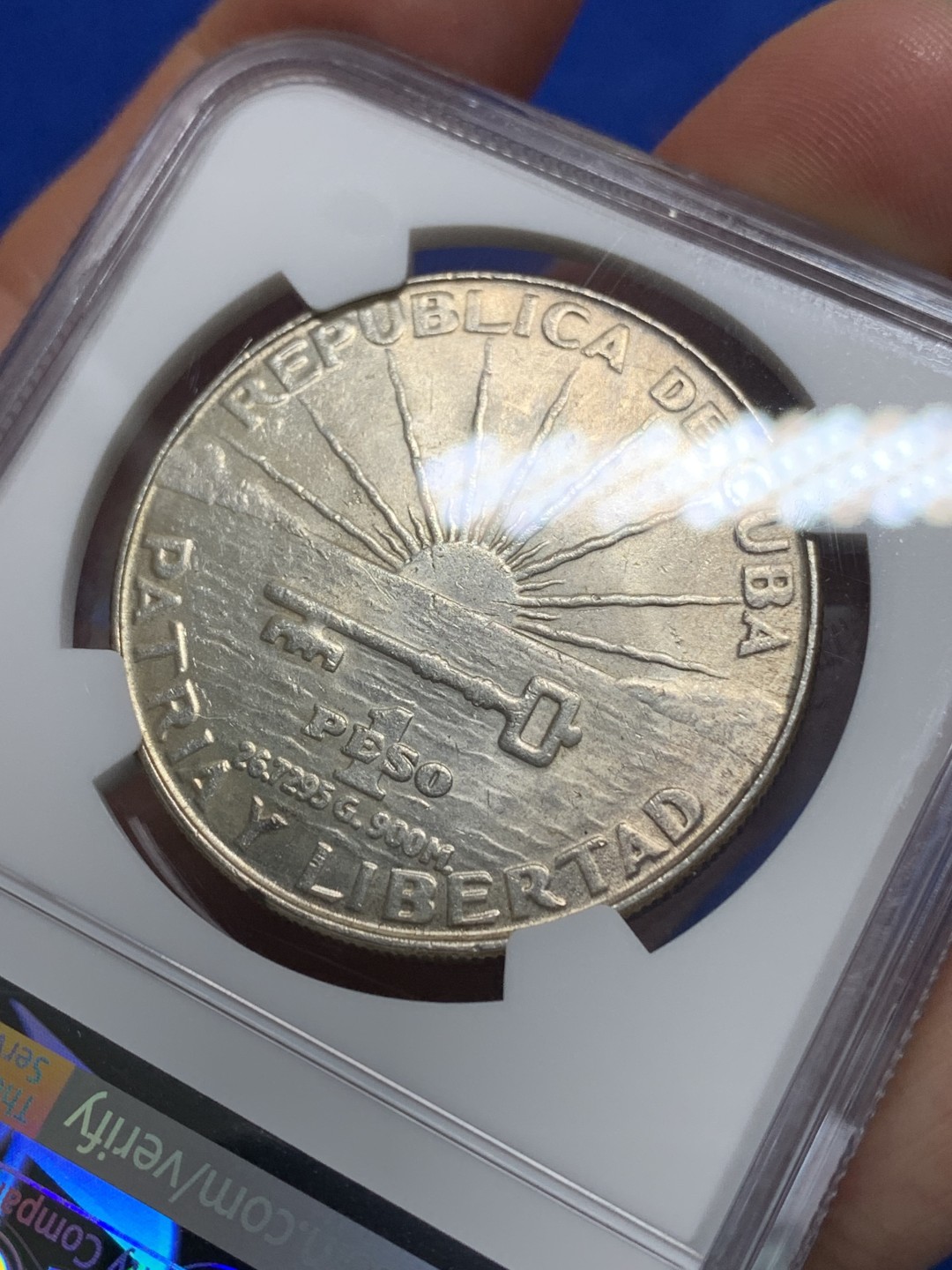 《竞宝斋》第149场-周日，周一，周四 3场 (全场包邮) NGC-MS63 古巴1953年何塞马蒂 1比索 大银币