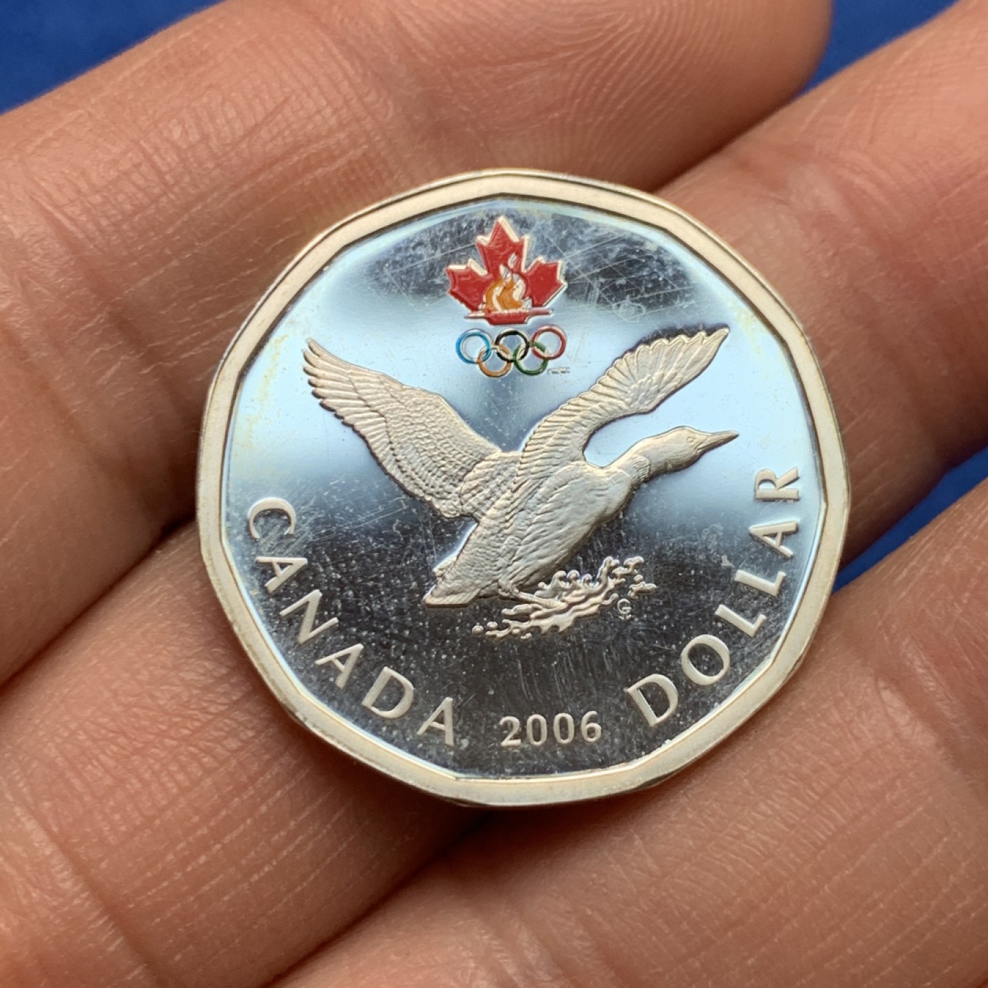 《竞宝斋》第149场-周日，周一，周四 3场 (全场包邮) 2006年加拿大奥运会精制纪念银币一元，发行量很少