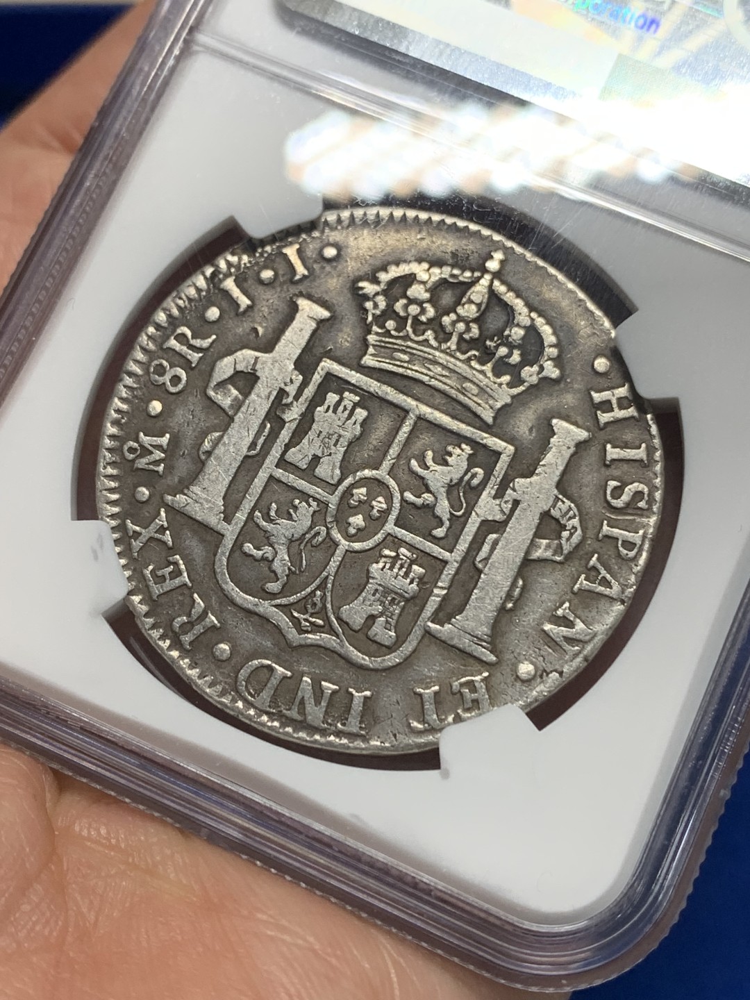 《竞宝斋》第149场-周日，周一，周四 3场 (全场包邮) NGC-VF  墨西哥 1821年 费七 8R 双柱大银币 流通品相 原味熟美