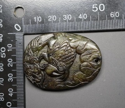 玉石翡翠玛瑙｜拍卖专场 地方玉 一路连科纹玉牌挂件