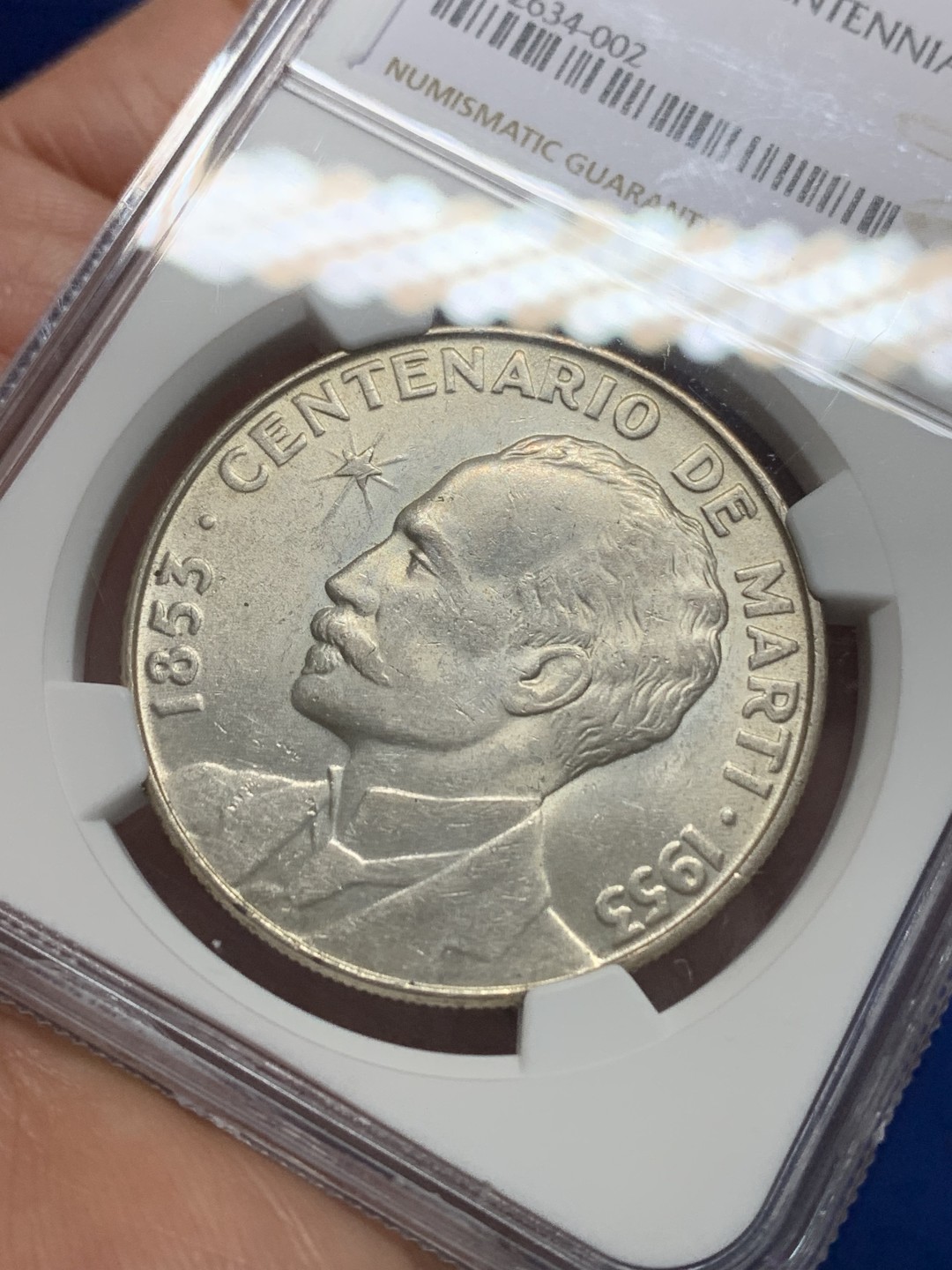 《竞宝斋》第149场-周日，周一，周四 3场 (全场包邮) NGC-MS63 古巴1953年何塞马蒂 1比索 大银币