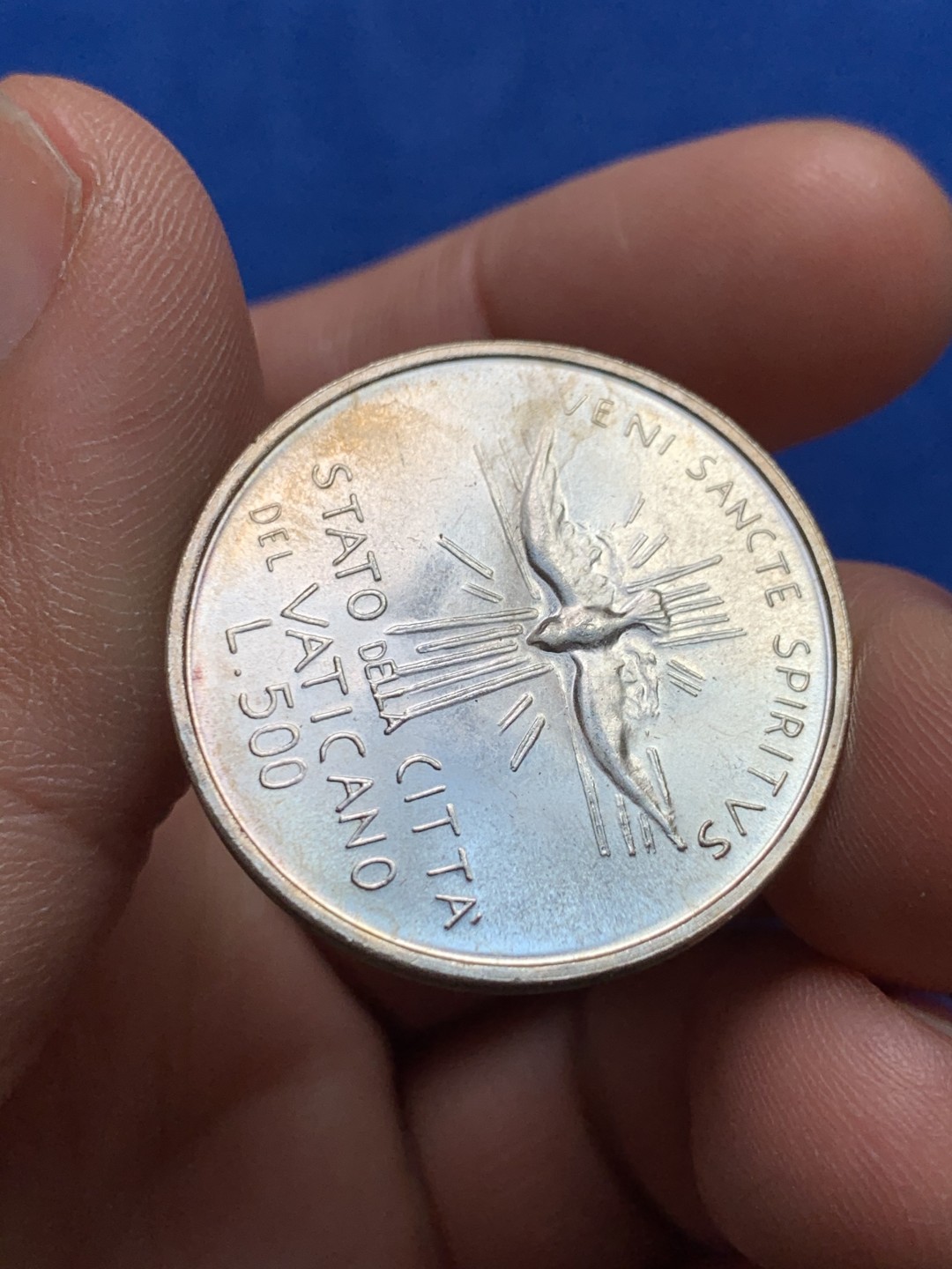 《竞宝斋》第149场-周日，周一，周四 3场 (全场包邮) 梵蒂冈1978年 缺位500里拉 银币 两枚好品