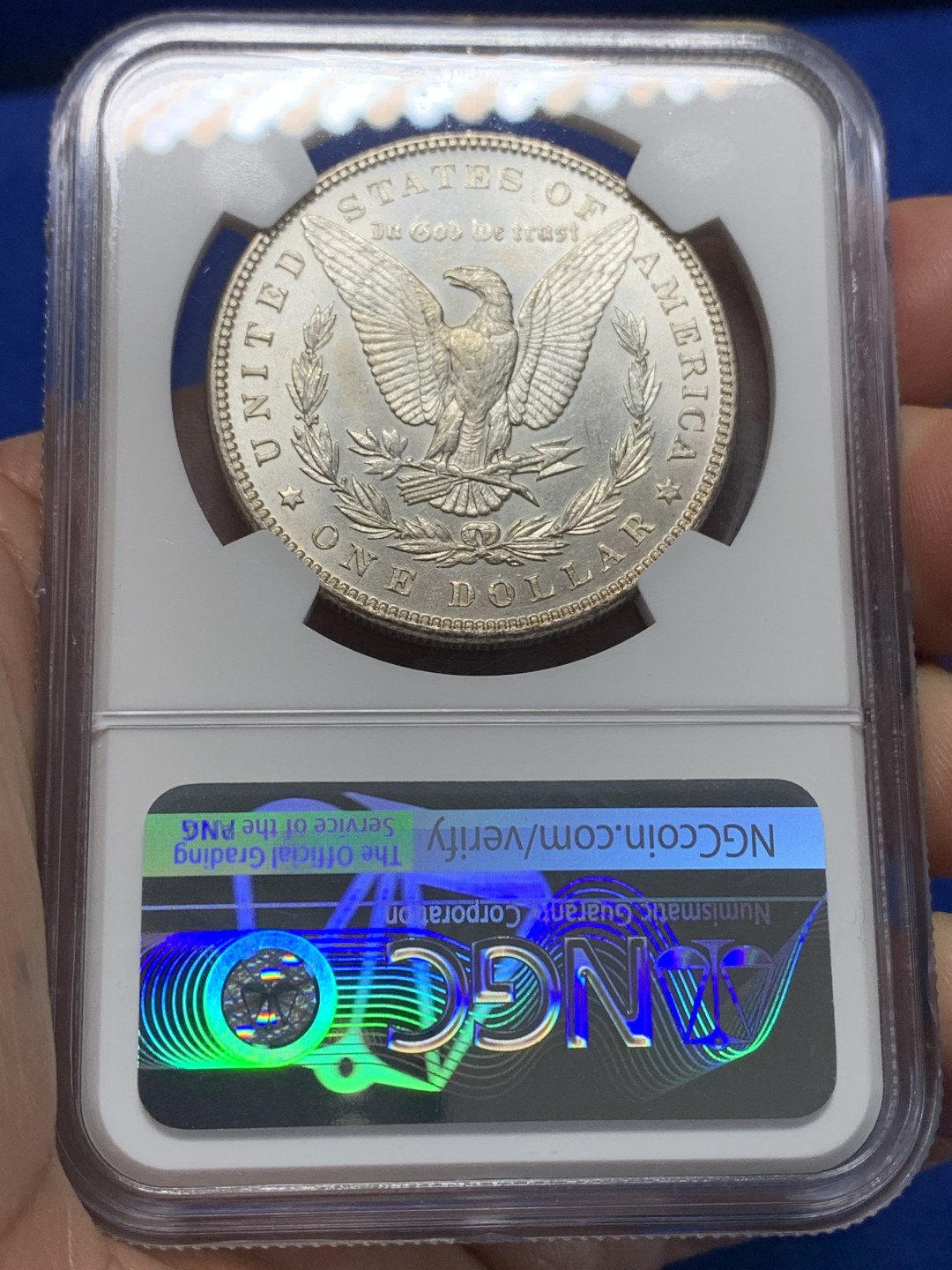 《竞宝斋》第149场-周日，周一，周四 3场 (全场包邮) NGC-MS62 美国 1887年 摩根大银币 原光好品