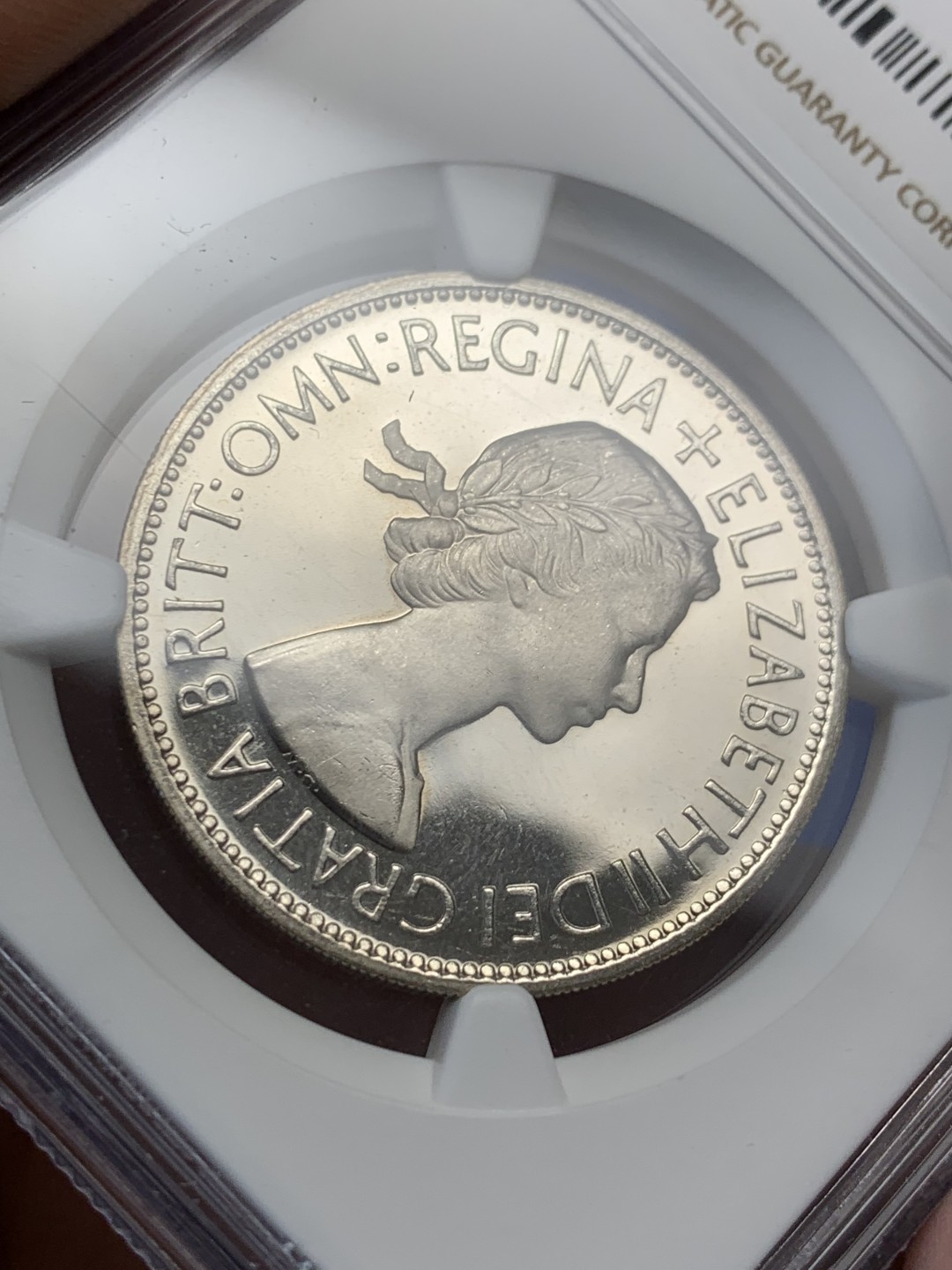 《竞宝斋》第149场-周日，周一，周四 3场 (全场包邮) NGC-PF64 1953年英国伊丽莎白二世加冕首年精制半克朗