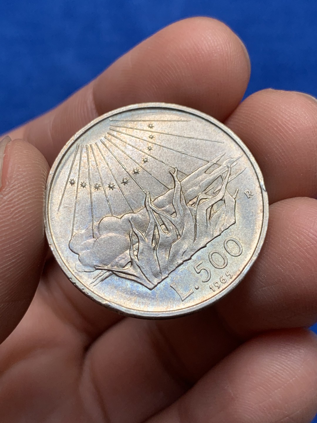 《竞宝斋》第149场-周日，周一，周四 3场 (全场包邮) 意大利银币两枚，但丁500里拉+迁都一百周年500里拉