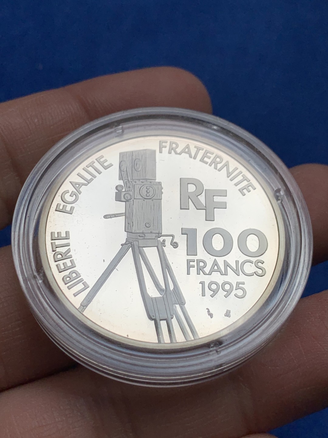 《竞宝斋》第149场-周日，周一，周四 3场 (全场包邮) 1995年法国纪念电影百年奥斯卡无冕女王瑞典神秘女影星  葛丽泰嘉宝 银币盒证齐