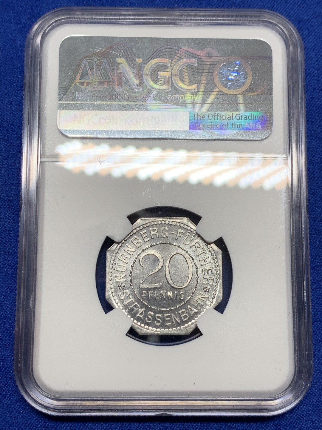 《竞宝斋》第149场-周日，周一，周四 3场 (全场包邮) NGC-MS65 德国紧急状态时期纽伦堡币 1920年 高分好品相 细节丰富