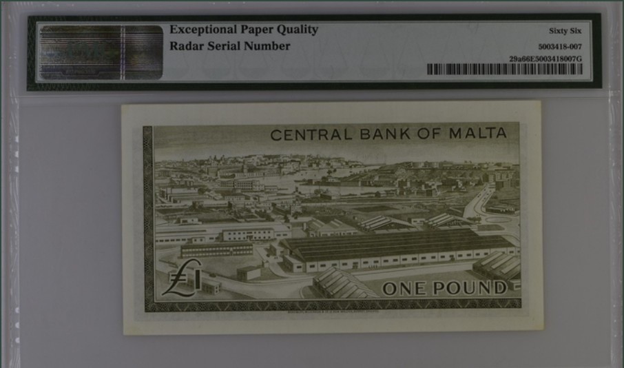 收藏联盟Quantum Auction 第247期拍卖 马耳他1969年1镑 PMG66 雷达号