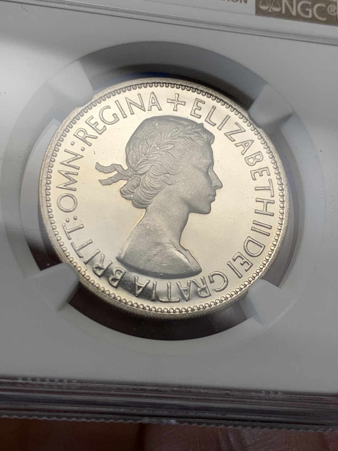 《竞宝斋》第149场-周日，周一，周四 3场 (全场包邮) NGC-PF64 1953年英国伊丽莎白二世加冕首年精制半克朗