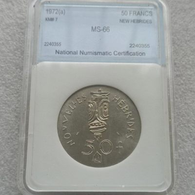 【淘币小摊】第八十六拍  散币场 本周七连拍  满百包邮 - 赫布里底1972年50法郎少见面值