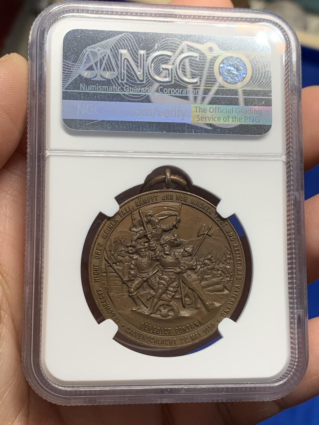 《竞宝斋》第149场-周日，周一，周四 3场 (全场包邮) NGC-MS63BN  瑞士Dornacn战役勋章