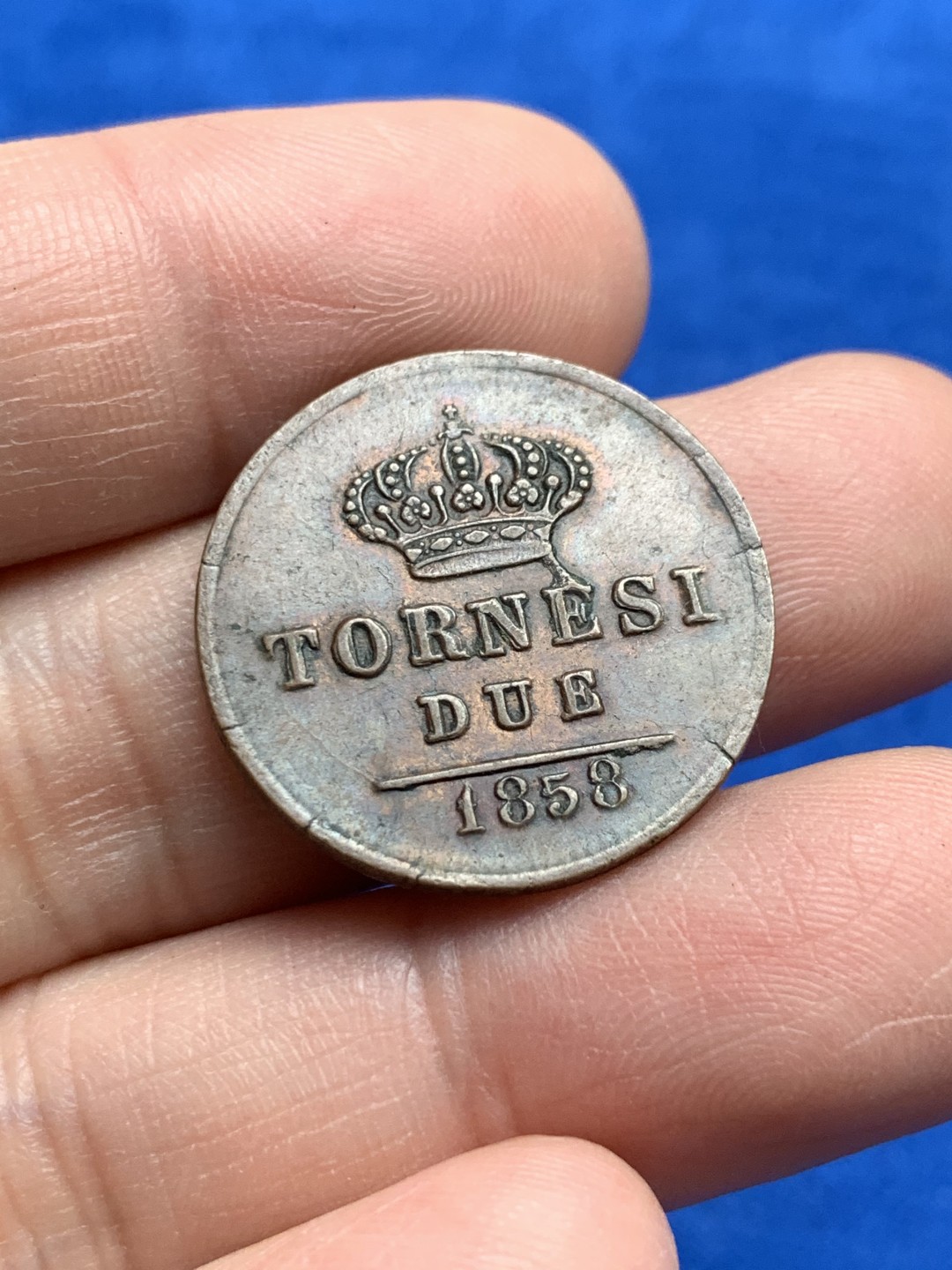 《竞宝斋》第149场-周日，周一，周四 3场 (全场包邮) 意大利邦铜币2枚一起，1804，1858各一枚