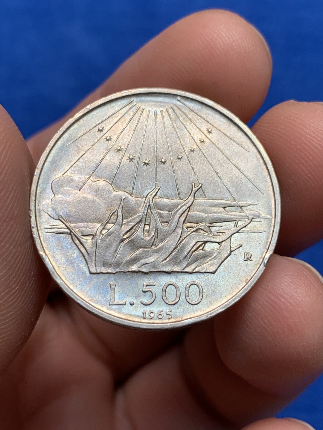 《竞宝斋》第149场-周日，周一，周四 3场 (全场包邮) 意大利银币两枚，但丁500里拉+迁都一百周年500里拉