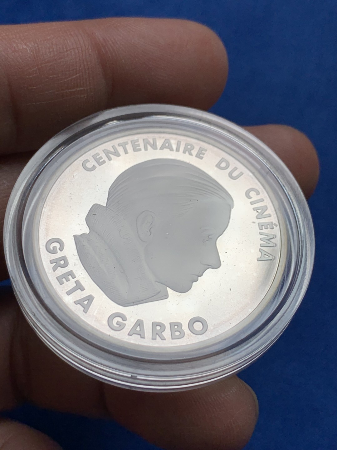 《竞宝斋》第149场-周日，周一，周四 3场 (全场包邮) 1995年法国纪念电影百年奥斯卡无冕女王瑞典神秘女影星  葛丽泰嘉宝 银币盒证齐